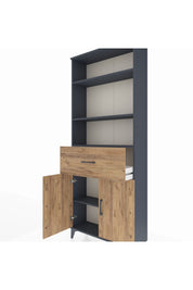 Arges Dolap 4 Raflı Tek Çekmeceli 2 Kapaklı 88x30x221 - S30M155V6A