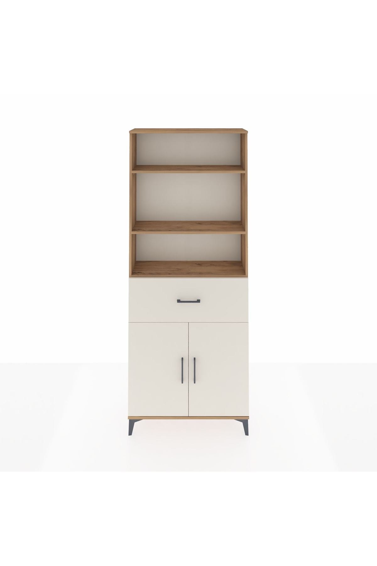 Arges Dolap 4 Raflı Tek Çekmeceli 2 Kapaklı 88x30x221 - S30M155V7A
