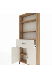 Arges Dolap 4 Raflı Tek Çekmeceli 2 Kapaklı 88x30x221 - S30M155V7A