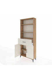 Arges Dolap 4 Raflı Tek Çekmeceli 2 Kapaklı 88x30x221 - S30M155V7A