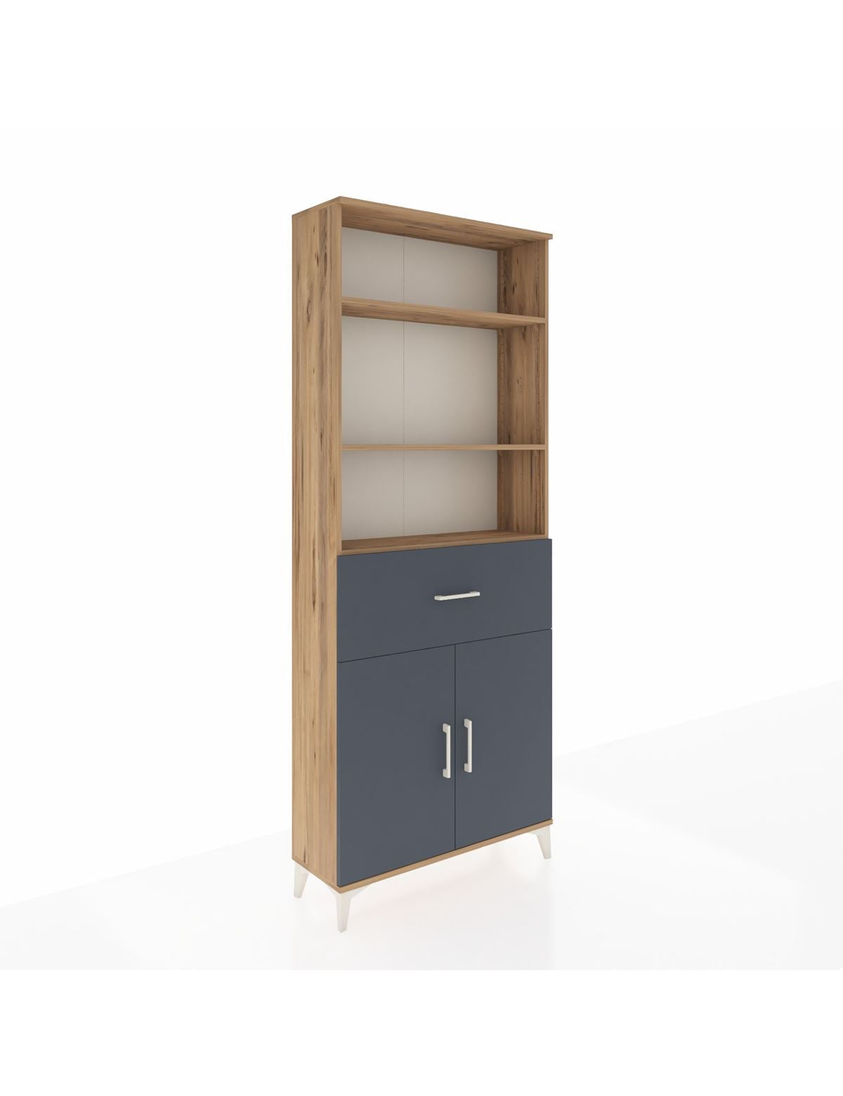Arges Dolap 4 Raflı Tek Çekmeceli 2 Kapaklı 88x30x221 - S30M155V8A