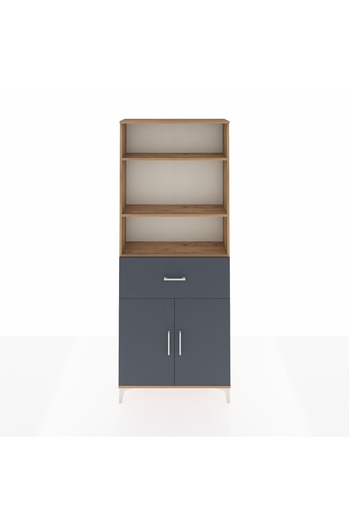 Arges Dolap 4 Raflı Tek Çekmeceli 2 Kapaklı 88x30x221 - S30M155V8A