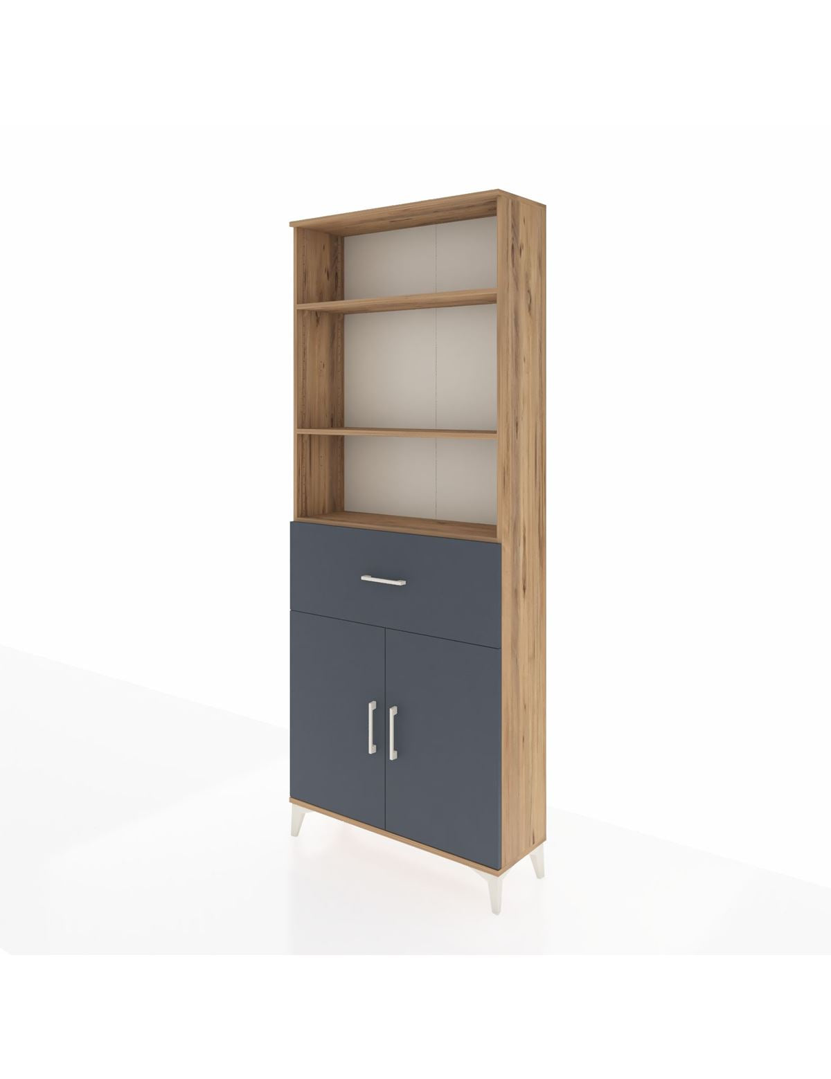 Arges Dolap 4 Raflı Tek Çekmeceli 2 Kapaklı 88x30x221 - S30M155V8A