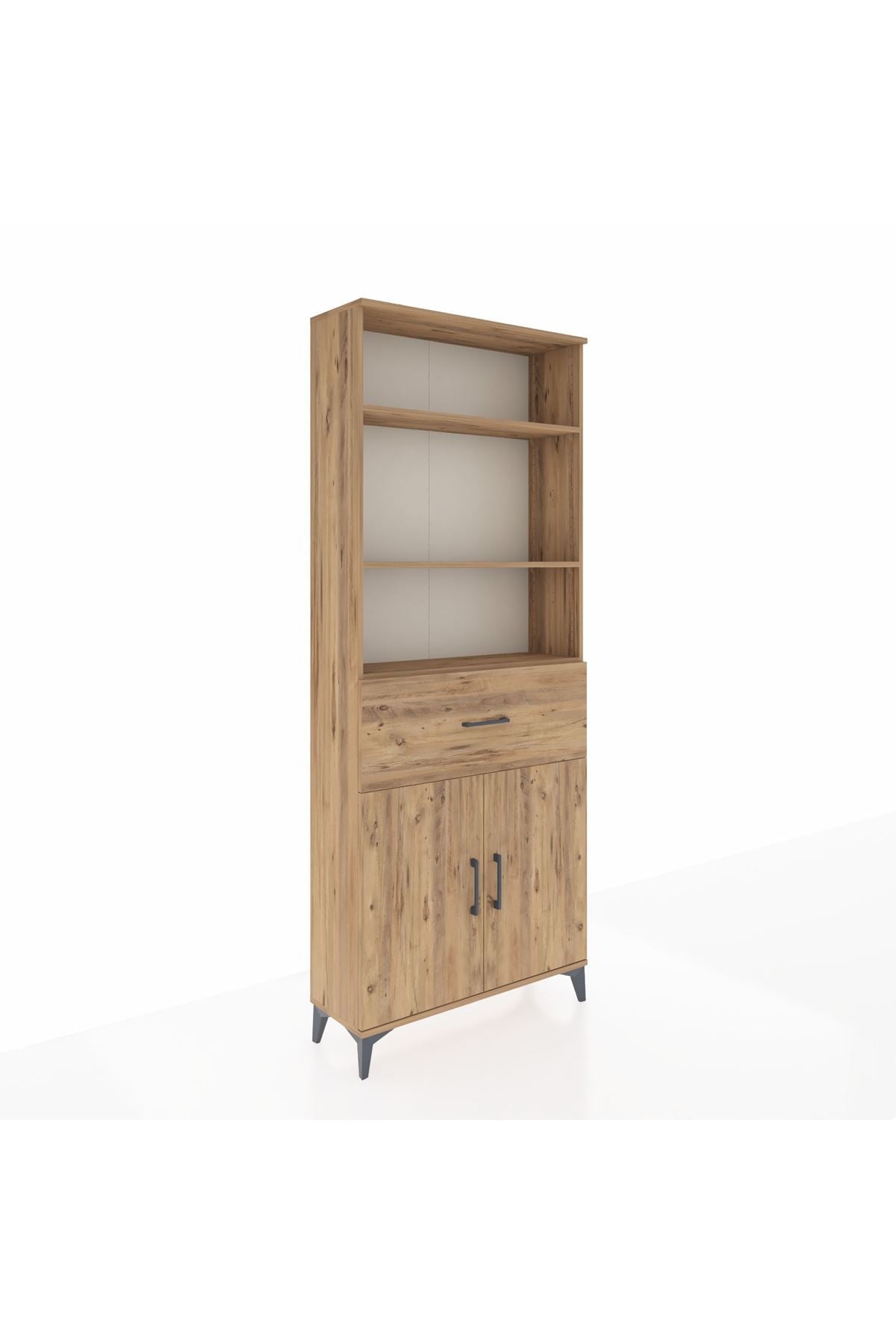 Arges Dolap 4 Raflı Tek Çekmeceli 2 Kapaklı 88x30x221 - S30M155V9A