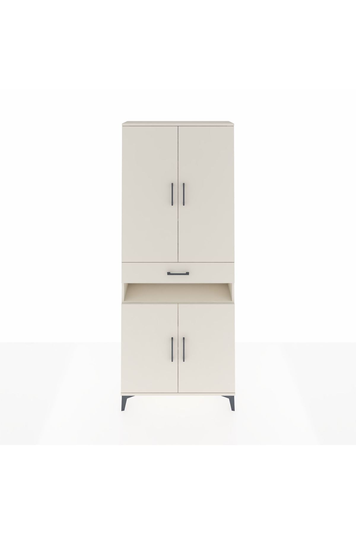 Arges Dolap 5 Raflı Tek Çekmeceli 4 Kapaklı 88x30x221 - S30M157V1A