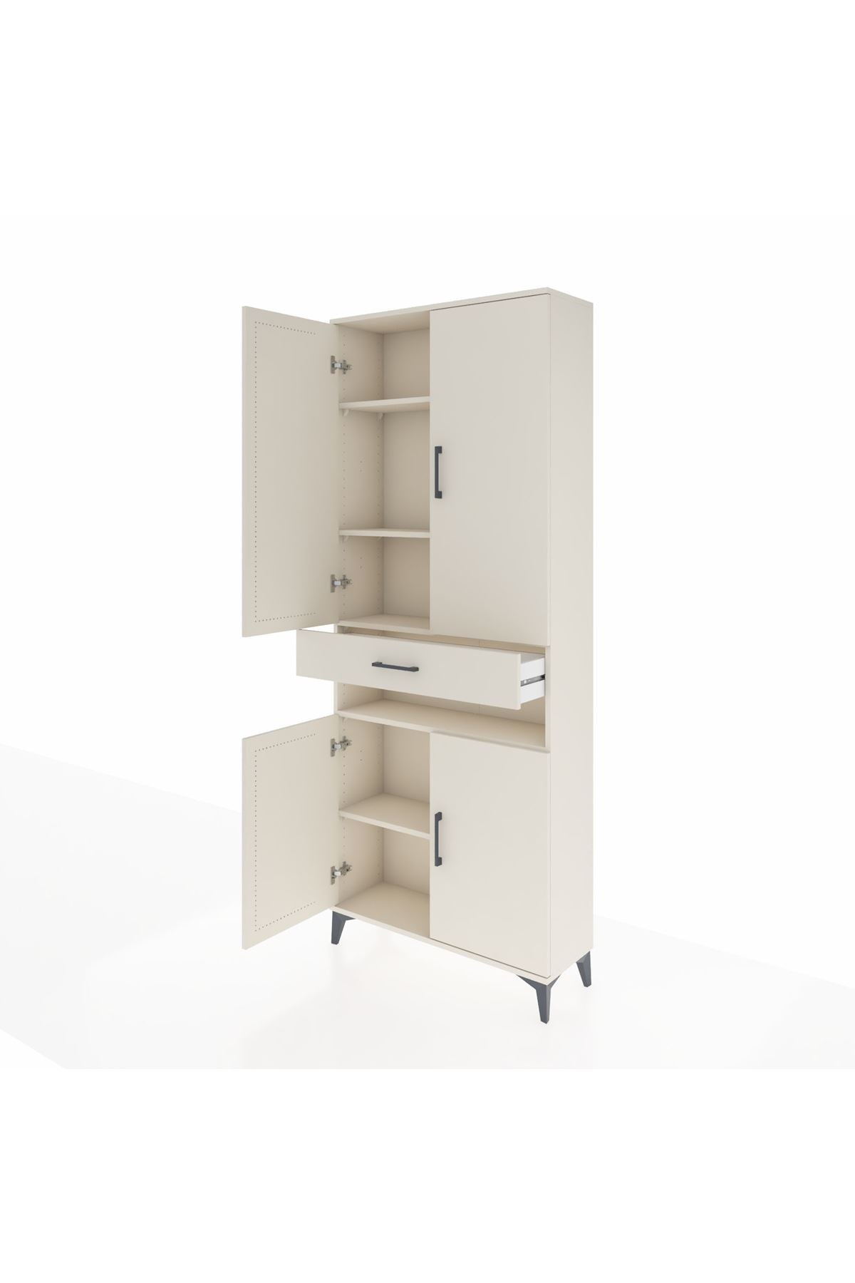 Arges Dolap 5 Raflı Tek Çekmeceli 4 Kapaklı 88x30x221 - S30M157V1A