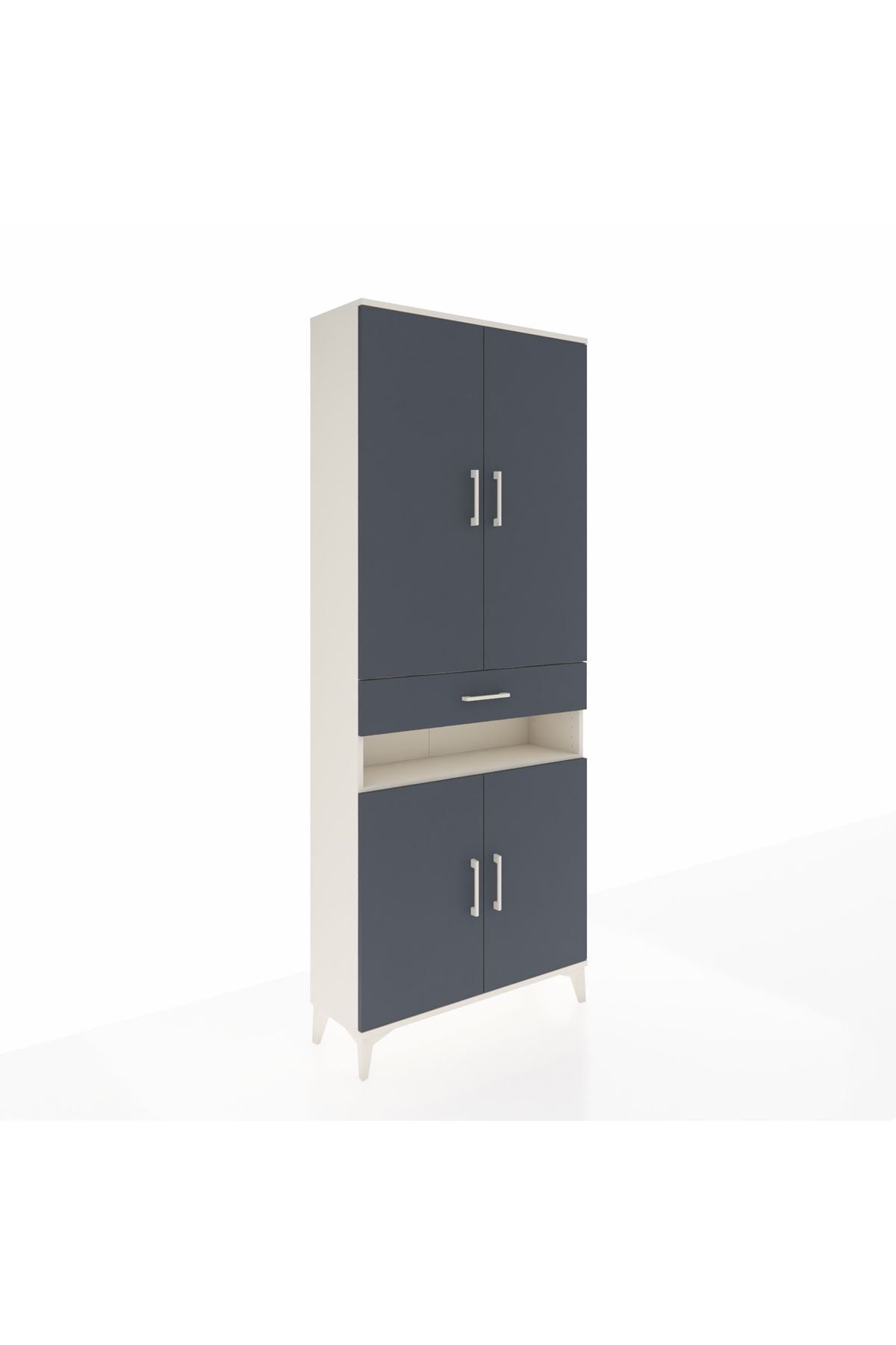 Arges Dolap 5 Raflı Tek Çekmeceli 4 Kapaklı 88x30x221 - S30M157V2A