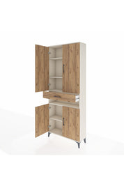 Arges Dolap 5 Raflı Tek Çekmeceli 4 Kapaklı 88x30x221 - S30M157V3A