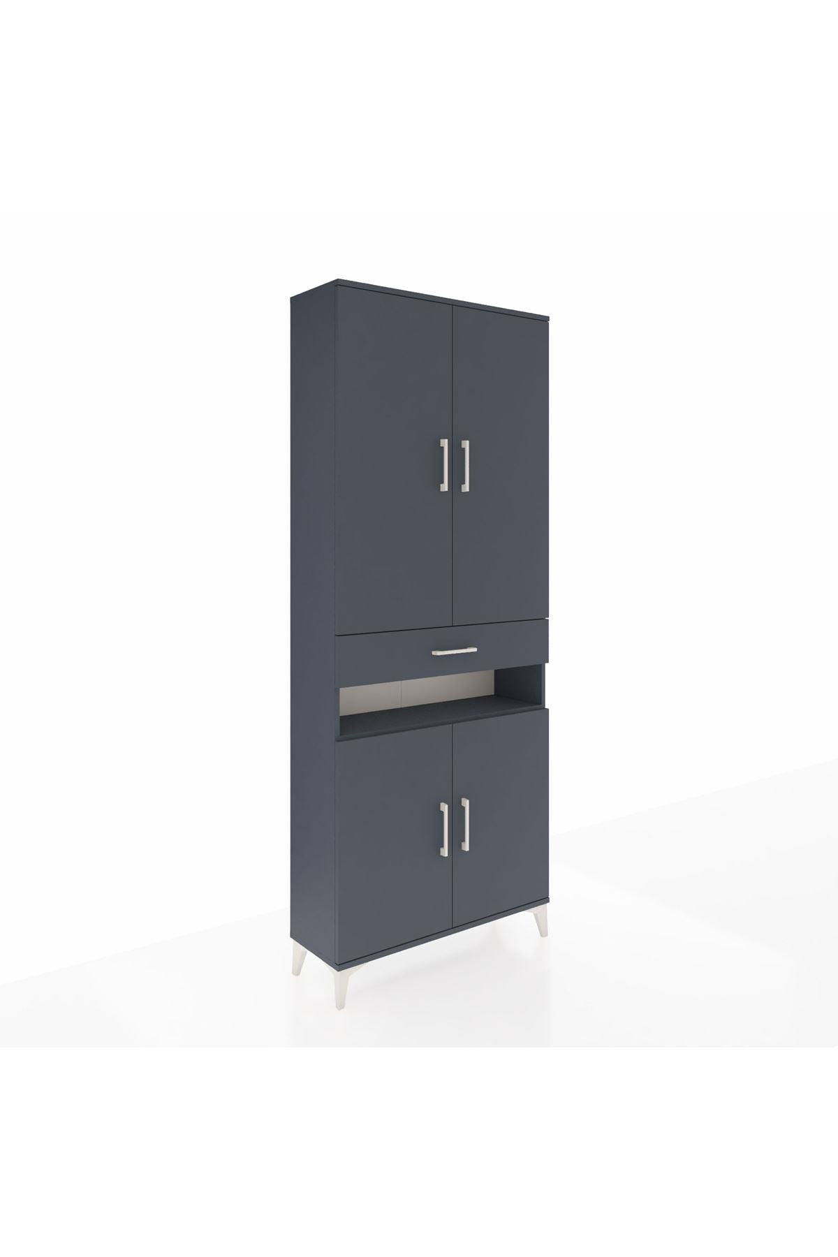 Arges Dolap 5 Raflı Tek Çekmeceli 4 Kapaklı 88x30x221 - S30M157V5A
