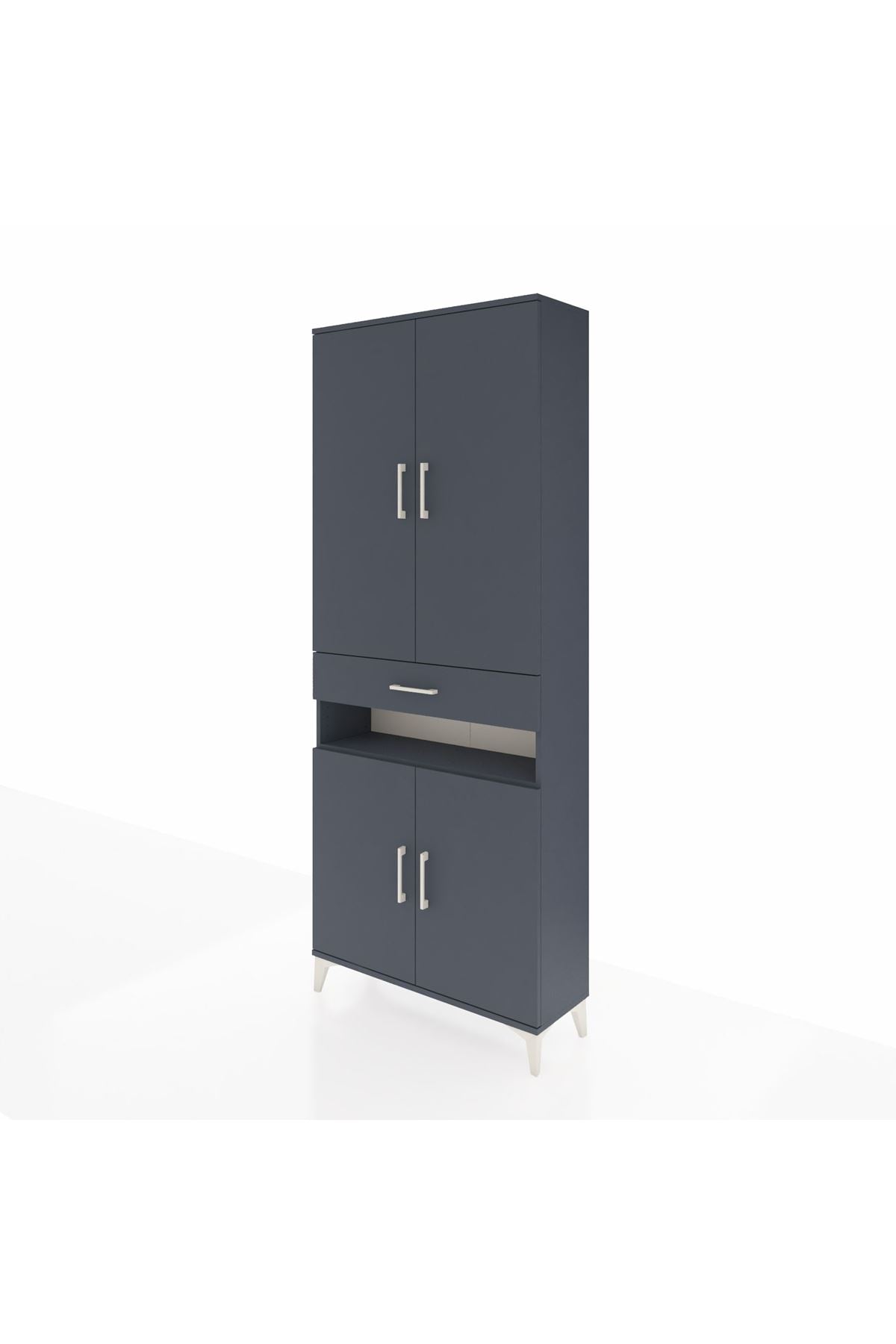 Arges Dolap 5 Raflı Tek Çekmeceli 4 Kapaklı 88x30x221 - S30M157V5A