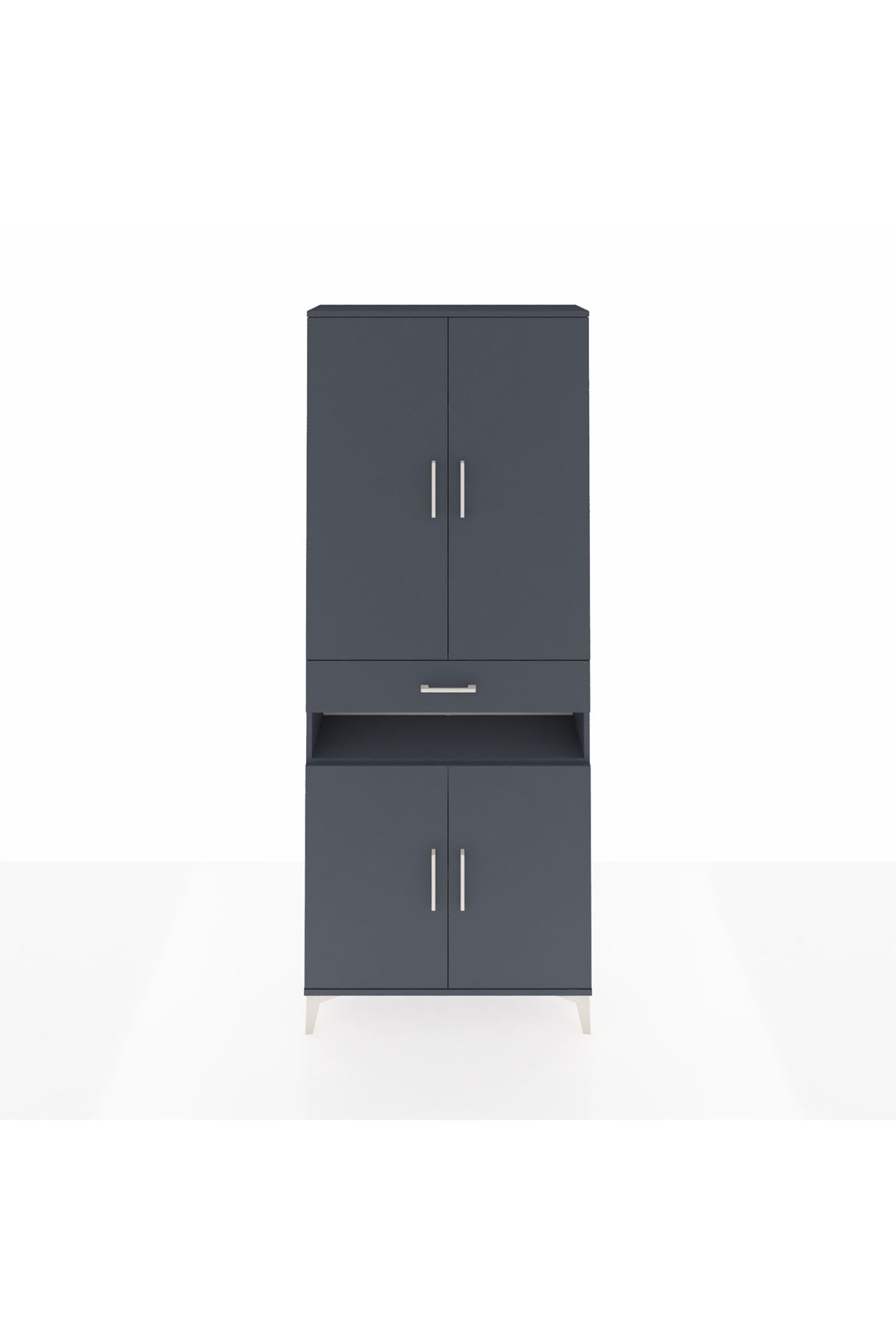 Arges Dolap 5 Raflı Tek Çekmeceli 4 Kapaklı 88x30x221 - S30M157V5A