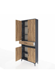 Arges Dolap 5 Raflı Tek Çekmeceli 4 Kapaklı 88x30x221 - S30M157V6A
