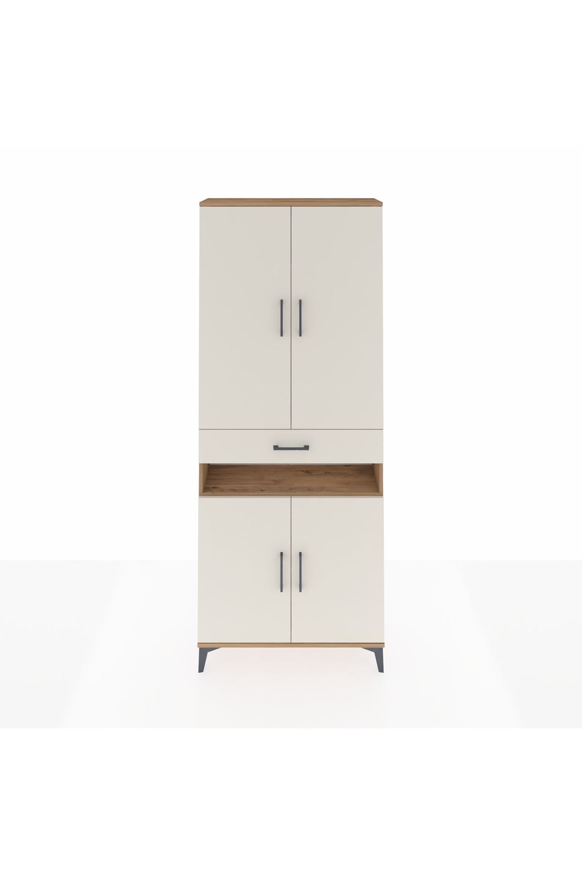 Arges Dolap 5 Raflı Tek Çekmeceli 4 Kapaklı 88x30x221 - S30M157V7A