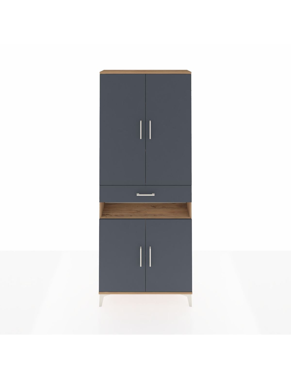 Arges Dolap 5 Raflı Tek Çekmeceli 4 Kapaklı 88x30x221 - S30M157V8A