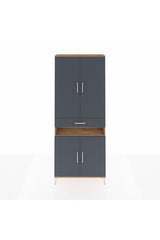 Arges Dolap 5 Raflı Tek Çekmeceli 4 Kapaklı 88x30x221