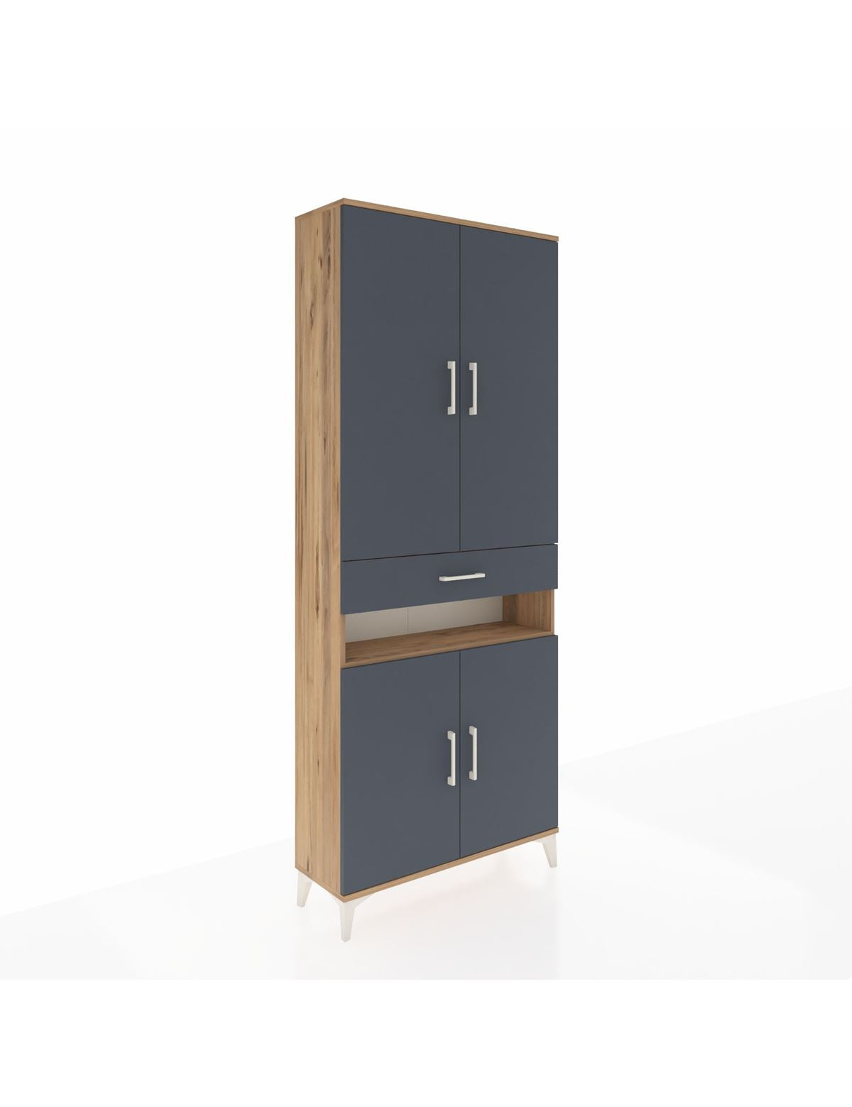Arges Dolap 5 Raflı Tek Çekmeceli 4 Kapaklı 88x30x221 - S30M157V8A