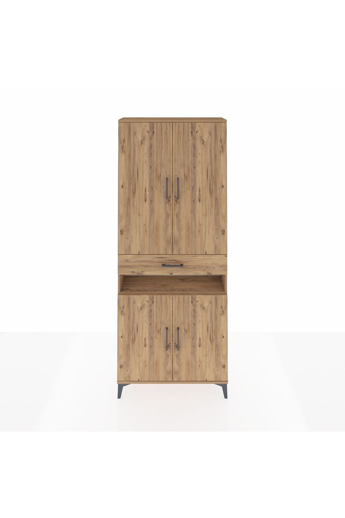 Arges Dolap 5 Raflı Tek Çekmeceli 4 Kapaklı 88x30x221 - S30M157V9A