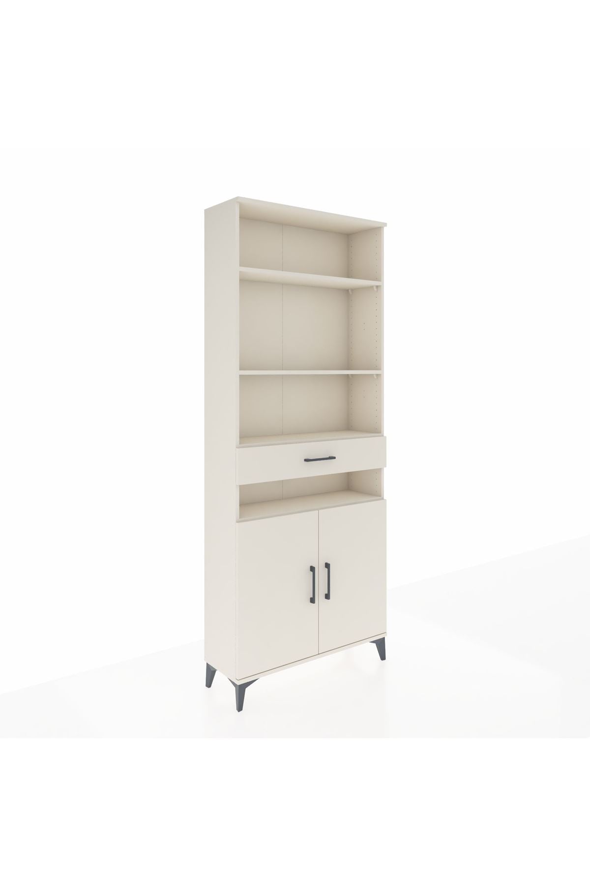 Arges Dolap 5 Raflı Tek Çekmeceli 2 Kapaklı 88x30x221 - S30M158V1A