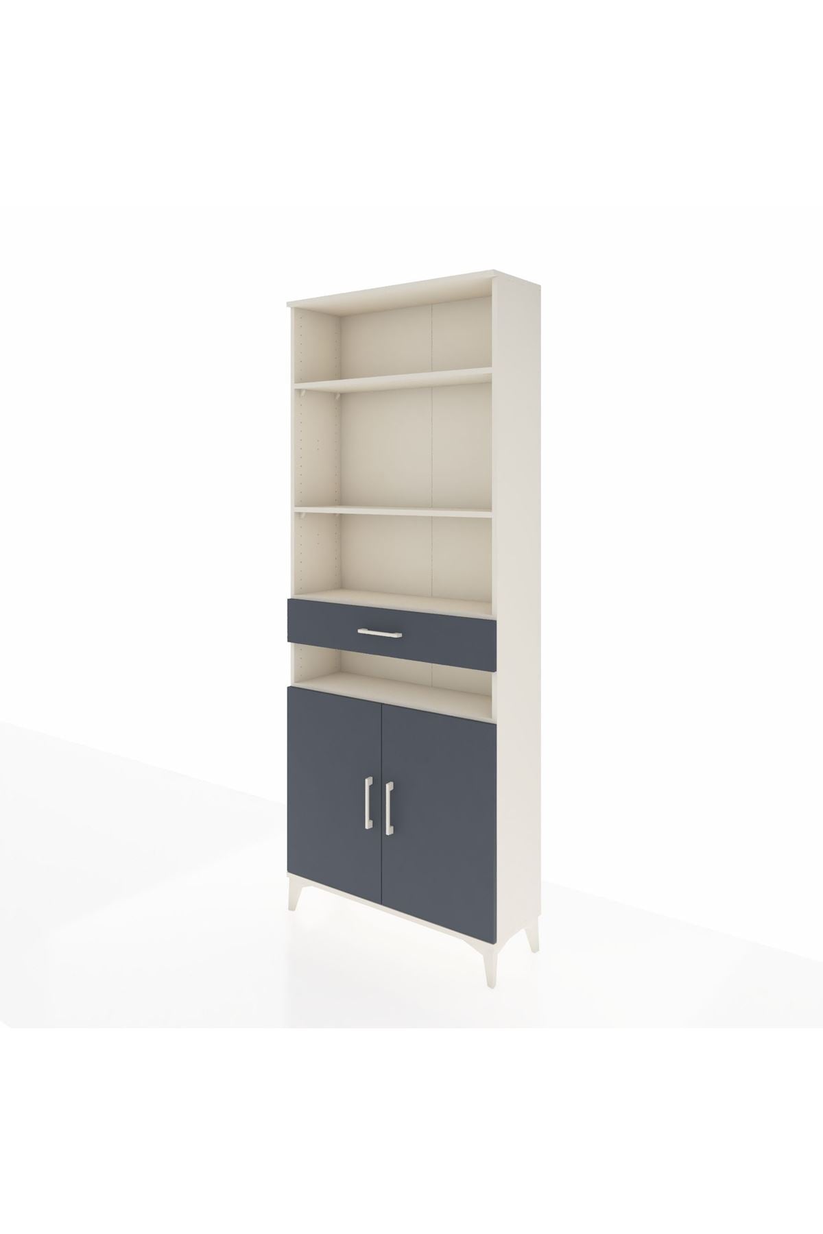 Arges Dolap 5 Raflı Tek Çekmeceli 2 Kapaklı 88x30x221 - S30M158V2A