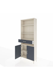 Arges Dolap 5 Raflı Tek Çekmeceli 2 Kapaklı 88x30x221 - S30M158V2A