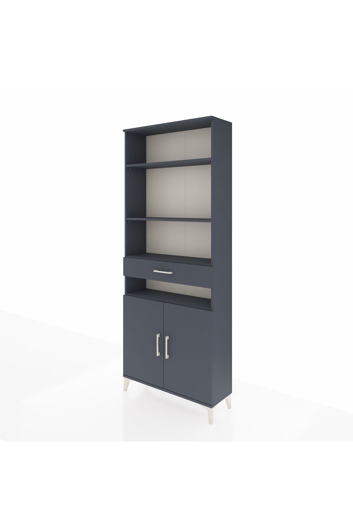 Arges Dolap 5 Raflı Tek Çekmeceli 2 Kapaklı 88x30x221 - S30M158V5A