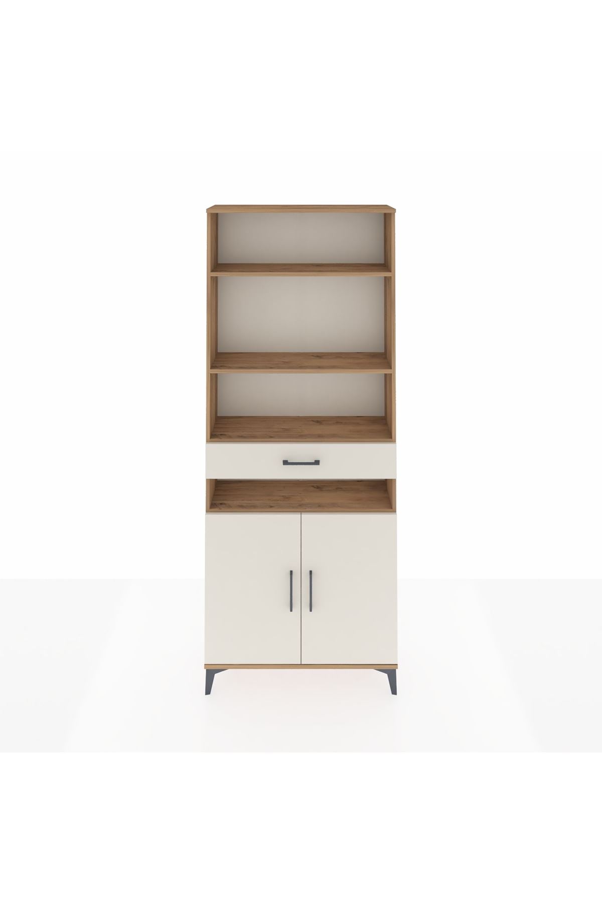 Arges Dolap 5 Raflı Tek Çekmeceli 2 Kapaklı 88x30x221 - S30M158V7A