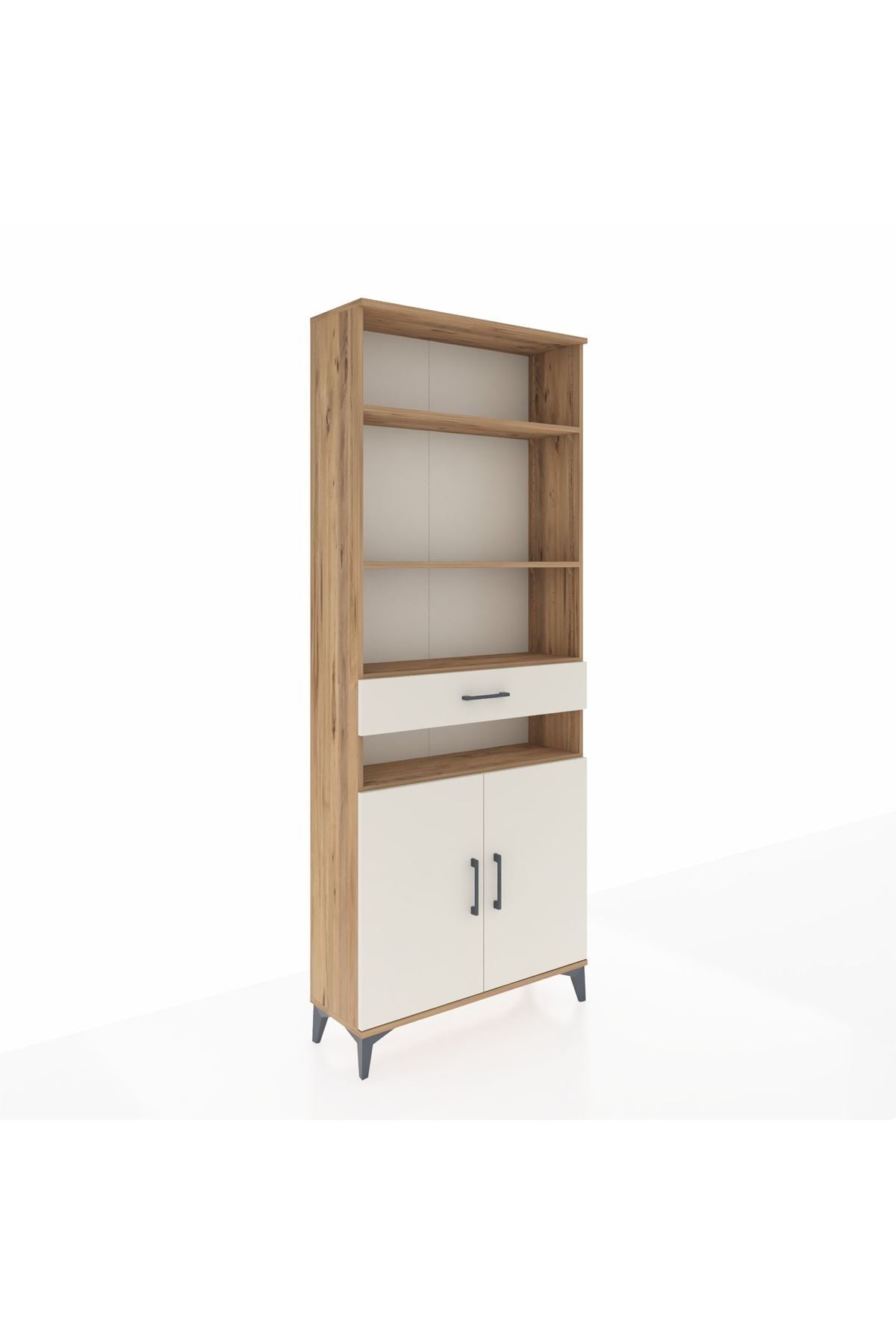 Arges Dolap 5 Raflı Tek Çekmeceli 2 Kapaklı 88x30x221 - S30M158V7A