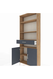 Arges Dolap 5 Raflı Tek Çekmeceli 2 Kapaklı 88x30x221 - S30M158V8A