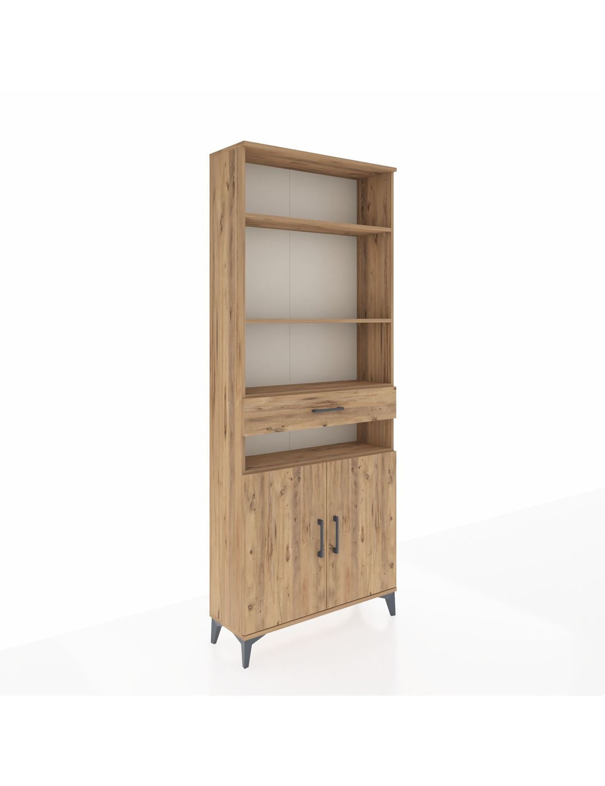 Arges Dolap 5 Raflı Tek Çekmeceli 2 Kapaklı 88x30x221 - S30M158V9A