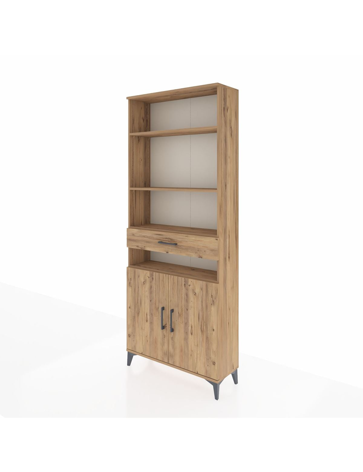 Arges Dolap 5 Raflı Tek Çekmeceli 2 Kapaklı 88x30x221 - S30M158V9A
