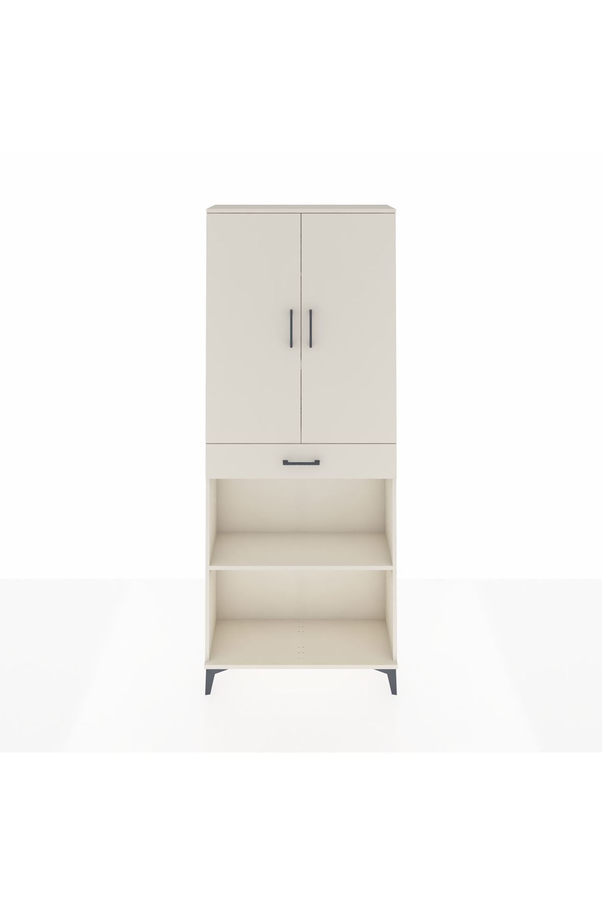 Arges Dolap 4 Raflı Tek Çekmeceli 2 Kapaklı 88x30x221 - S30M159V1A