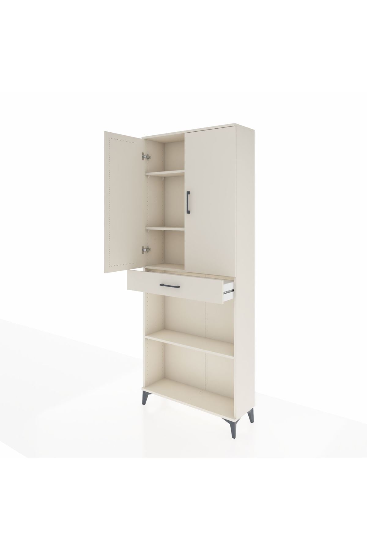 Arges Dolap 4 Raflı Tek Çekmeceli 2 Kapaklı 88x30x221 - S30M159V1A