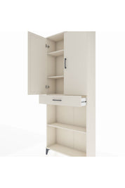 Arges Dolap 4 Raflı Tek Çekmeceli 2 Kapaklı 88x30x221 - S30M159V1A