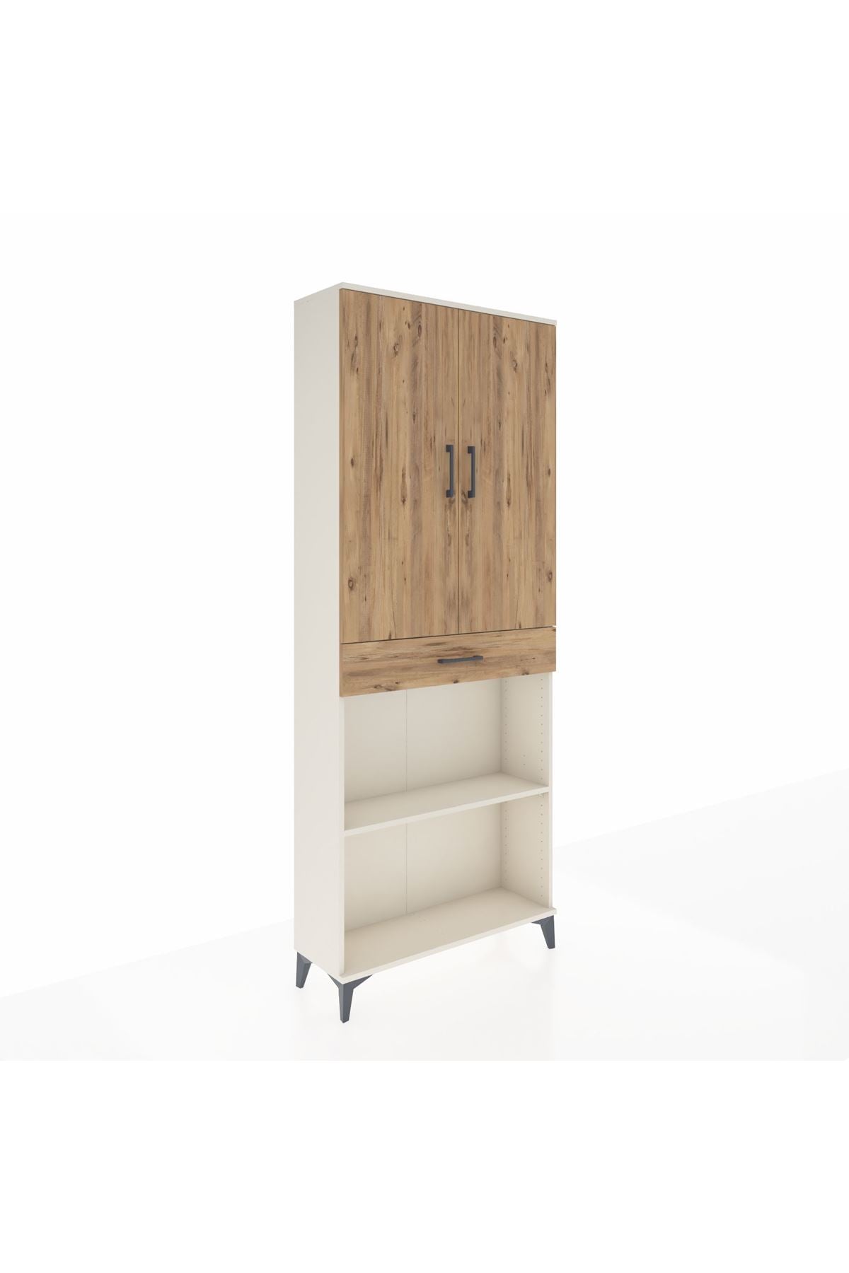 Arges Dolap 4 Raflı Tek Çekmeceli 2 Kapaklı 88x30x221 - S30M159V3A