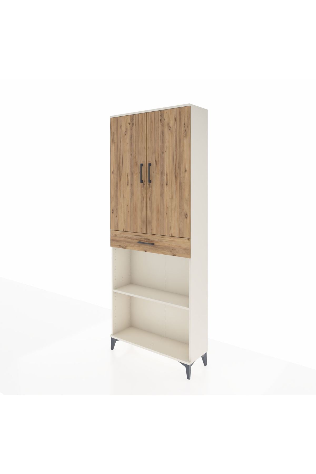 Arges Dolap 4 Raflı Tek Çekmeceli 2 Kapaklı 88x30x221 - S30M159V3A
