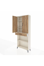 Arges Dolap 4 Raflı Tek Çekmeceli 2 Kapaklı 88x30x221 - S30M159V3A