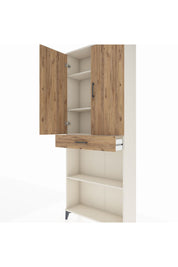 Arges Dolap 4 Raflı Tek Çekmeceli 2 Kapaklı 88x30x221 - S30M159V3A