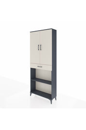 Arges Dolap 4 Raflı Tek Çekmeceli 2 Kapaklı 88x30x221 - S30M159V4A