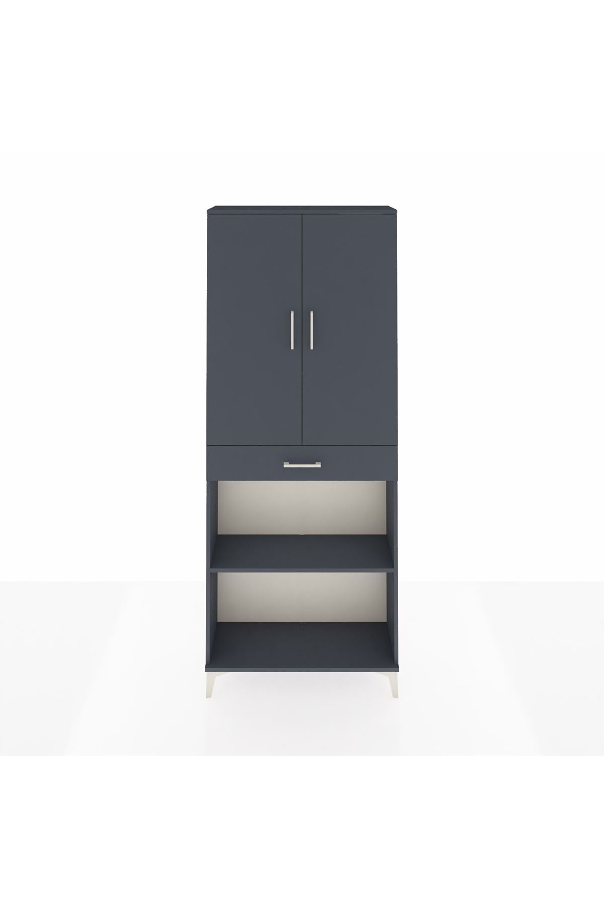 Arges Dolap 4 Raflı Tek Çekmeceli 2 Kapaklı 88x30x221 - S30M159V5A