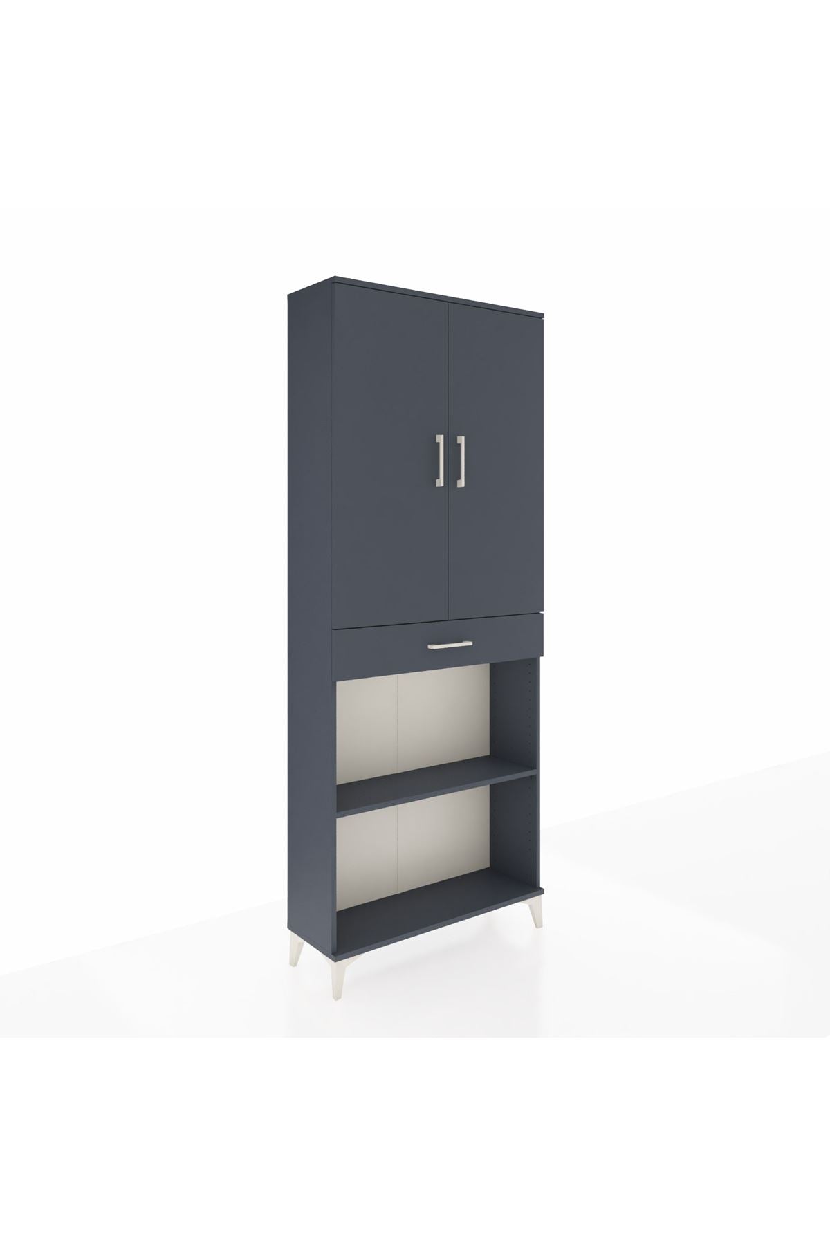 Arges Dolap 4 Raflı Tek Çekmeceli 2 Kapaklı 88x30x221 - S30M159V5A
