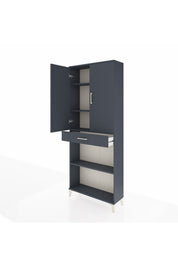 Arges Dolap 4 Raflı Tek Çekmeceli 2 Kapaklı 88x30x221 - S30M159V5A