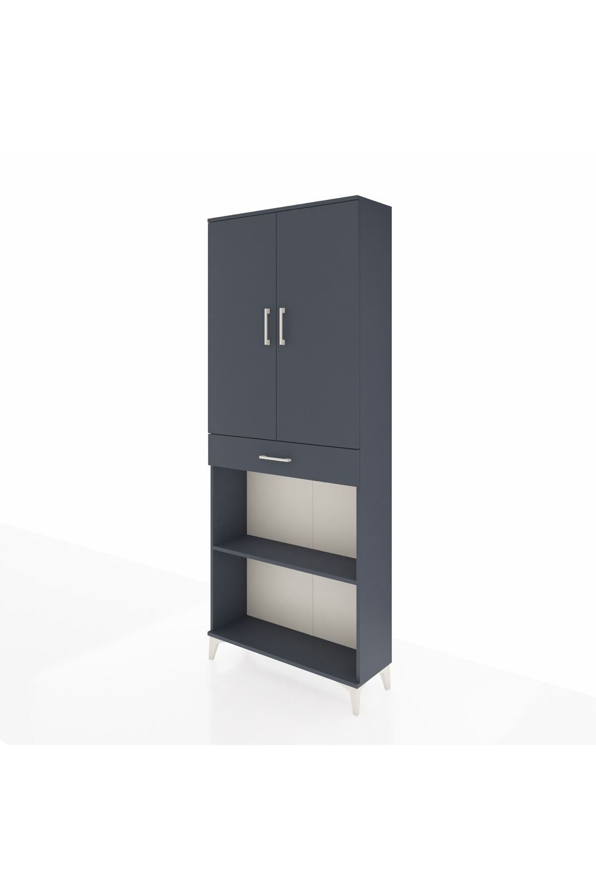 Arges Dolap 4 Raflı Tek Çekmeceli 2 Kapaklı 88x30x221 - S30M159V5A