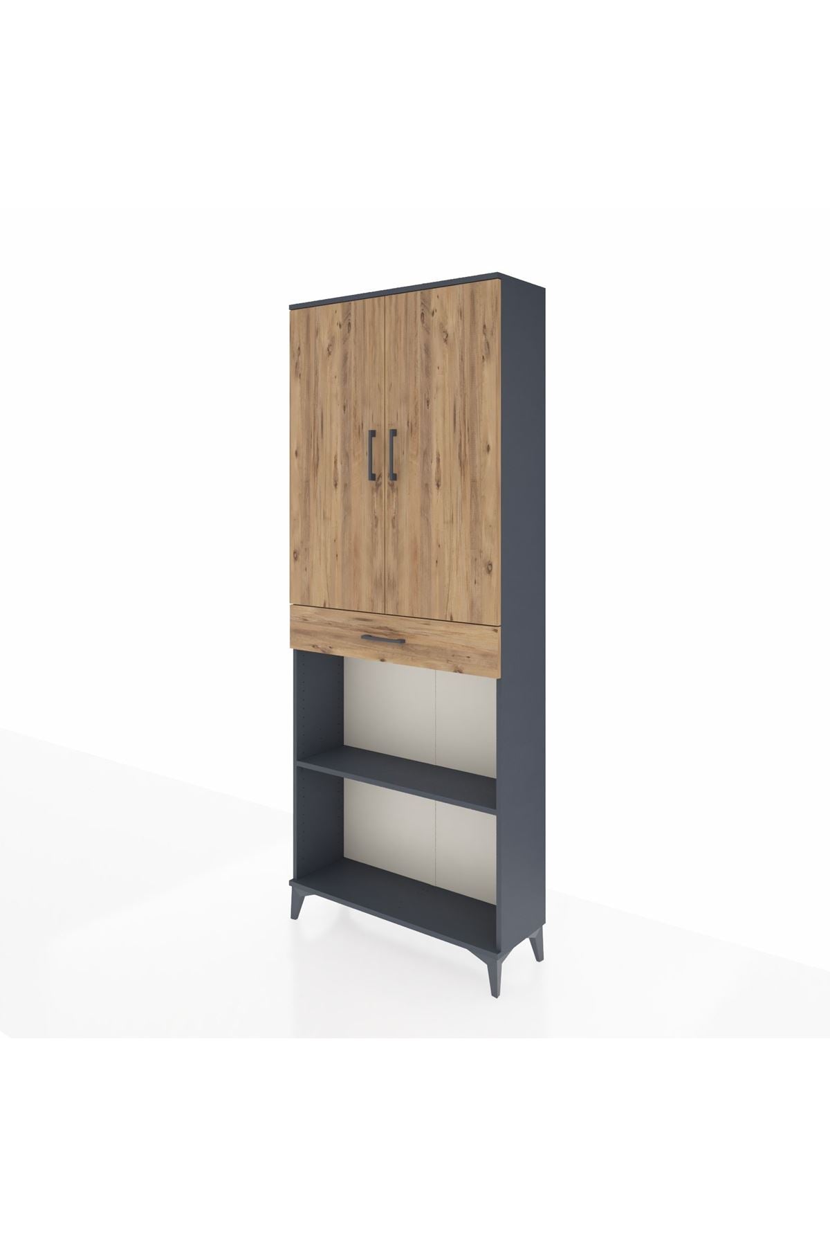 Arges Dolap 4 Raflı Tek Çekmeceli 2 Kapaklı 88x30x221 - S30M159V6A