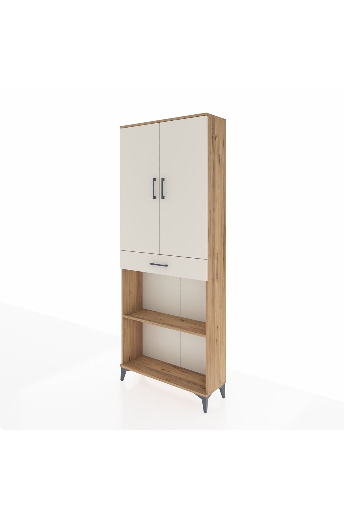 Arges Dolap 4 Raflı Tek Çekmeceli 2 Kapaklı 88x30x221 - S30M159V7A