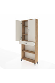 Arges Dolap 4 Raflı Tek Çekmeceli 2 Kapaklı 88x30x221 - S30M159V7A