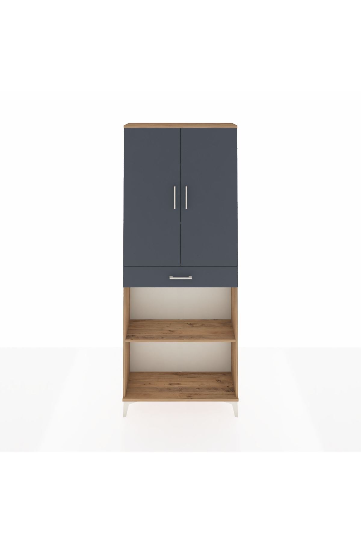 Arges Dolap 4 Raflı Tek Çekmeceli 2 Kapaklı 88x30x221 - S30M159V8A
