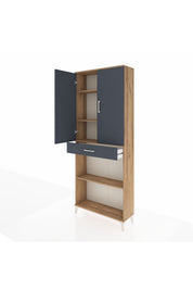 Arges Dolap 4 Raflı Tek Çekmeceli 2 Kapaklı 88x30x221 - S30M159V8A