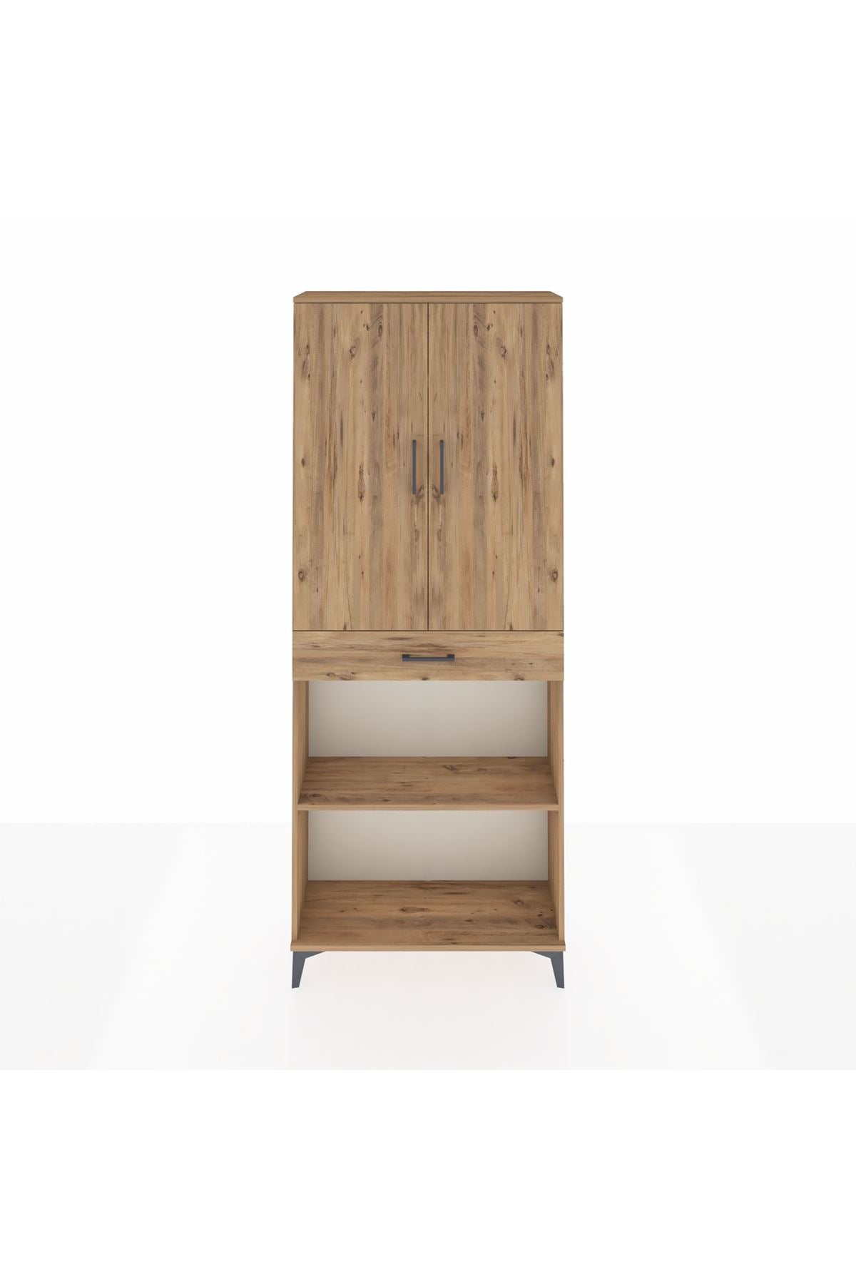 Arges Dolap 4 Raflı Tek Çekmeceli 2 Kapaklı 88x30x221 - S30M159V9A