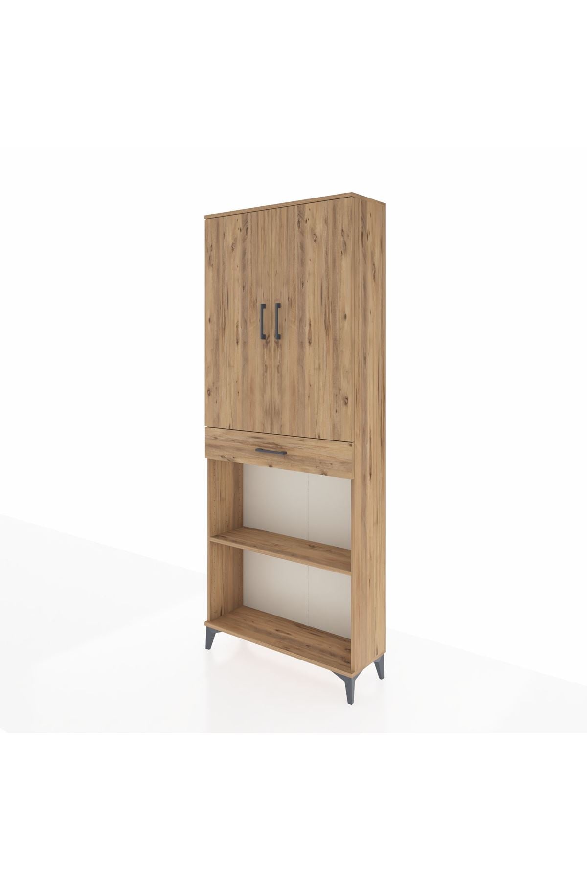 Arges Dolap 4 Raflı Tek Çekmeceli 2 Kapaklı 88x30x221 - S30M159V9A