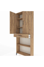 Arges Dolap 4 Raflı Tek Çekmeceli 2 Kapaklı 88x30x221 - S30M159V9A